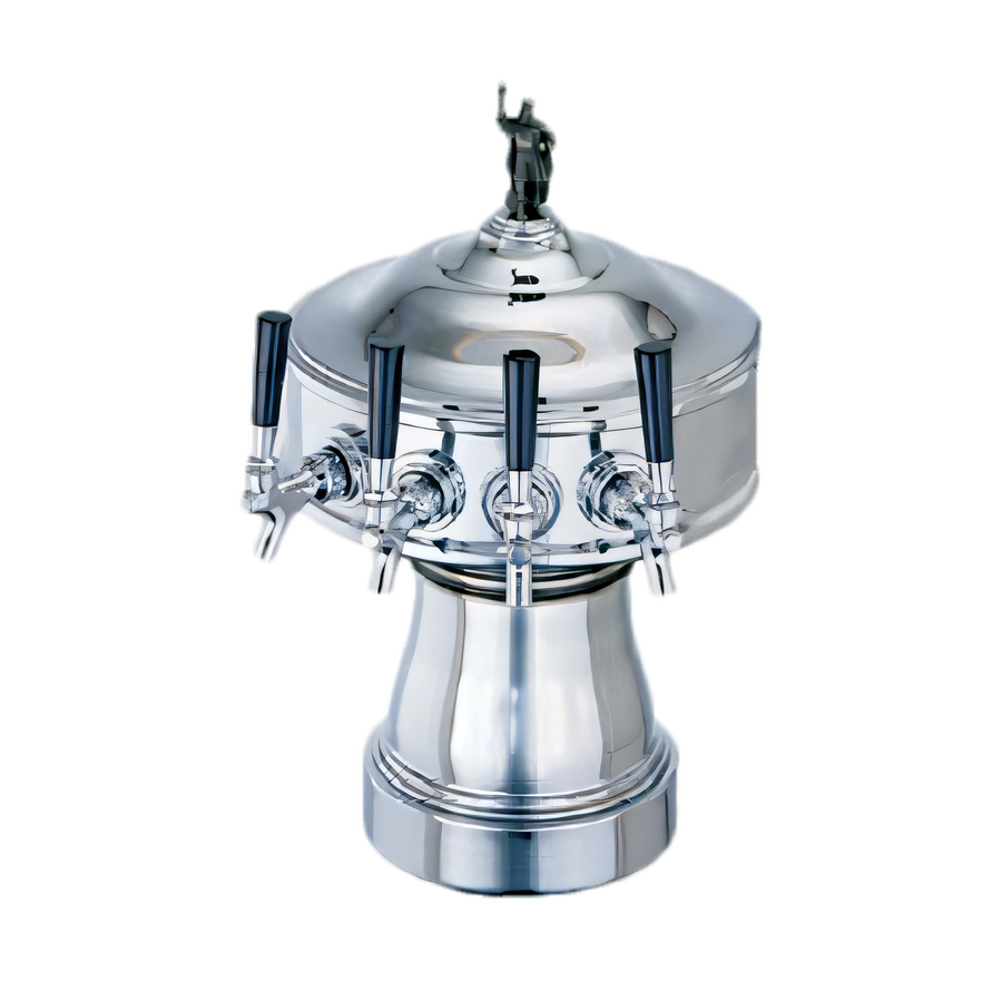 Product image #1 for Perlick Gambrinus 4-Faucet Countertop Glycol-Cooled Draft Beer Tower, Polished Chrome