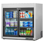 Thumbnail image #1 for True Mfg. - General Foodservice TSD-09G-HC-LD 36-Inch Countertop Refrigerated Merchandiser, 2 Sliding Glass Doors, 3 Adjustable Shelves