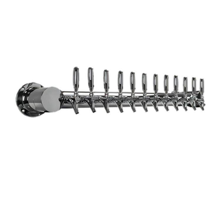 Product image #1 for Metropolis Wall-Mount 12-Faucet Glycol-Cooled Polished Stainless Steel Draft Beer Tower