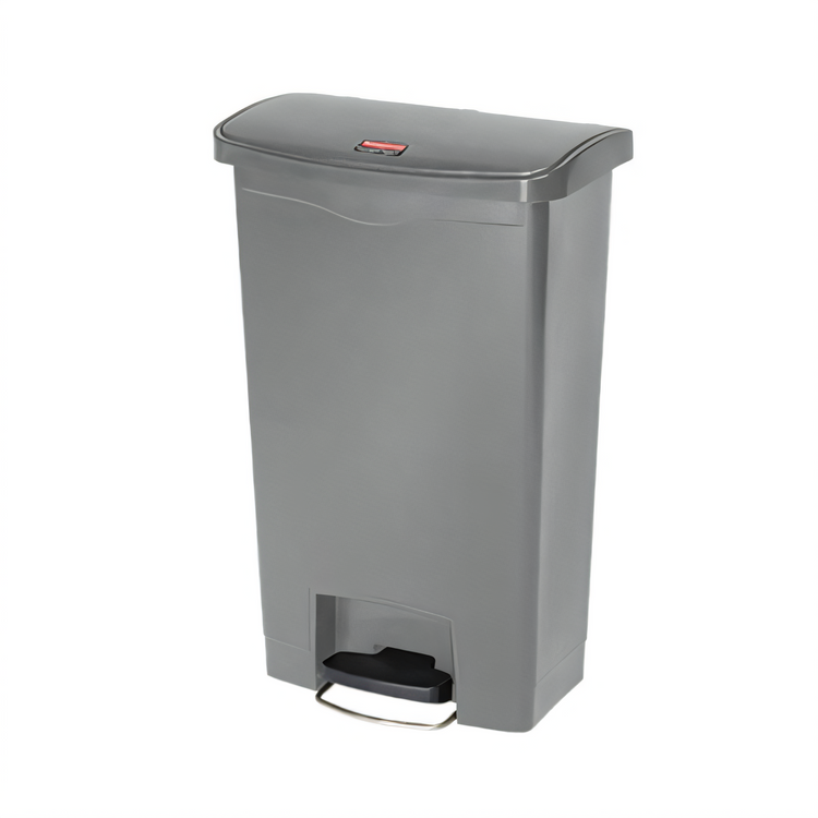 Product image #1 for Slim Jim 13-Gallon Gray Resin Step-On Trash Can
