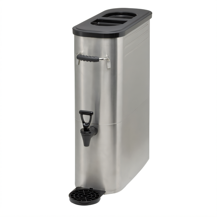 Product image #1 for Winco SSBD-5 5-Gallon Stainless Steel Tower Iced Tea Dispenser with Drip Tray