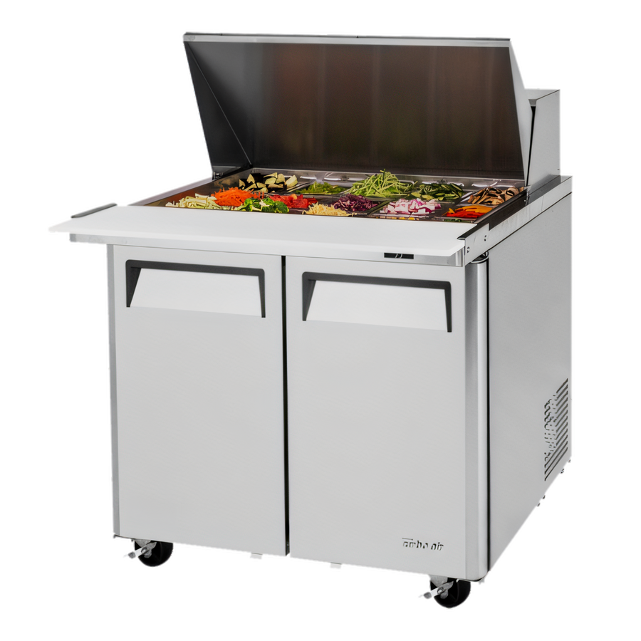 Product image #1 for Turbo Air M3 Series 36-Inch Two-Section Sandwich/Salad Mega Top Prep Table, 15-Pan, Self-Contained, 115V