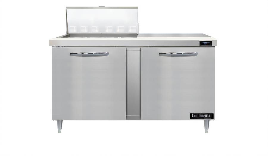 Product image #1 for Continental Refrigerator D60N12M Designer Line 60" Two-Section Mighty Top Sandwich Prep Table