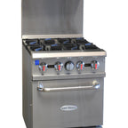 Thumbnail image #1 for Serv-Ware SGR-4B 24-Inch Commercial Gas Range with 4 Open Burners and Standard Oven