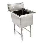 Thumbnail image #1 for John Boos PBMS-C-2016 Floor-Mounted Stainless Steel Mop Sink, Single 20 x 16 x 12-Inch Compartment, 10-Inch Boxed Backsplash