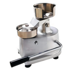 Thumbnail image #1 for Eurodib USA HF100 Compact Anodized Aluminum Hamburger Press with 4-Inch Stainless Steel Mold, Sheet Holder and Rubber Handle