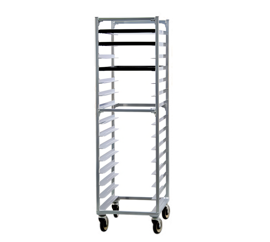 Product image #1 for New Age Mobile Full-Height End-Loading Aluminum Bun Pan Rack, 15-Pan Capacity