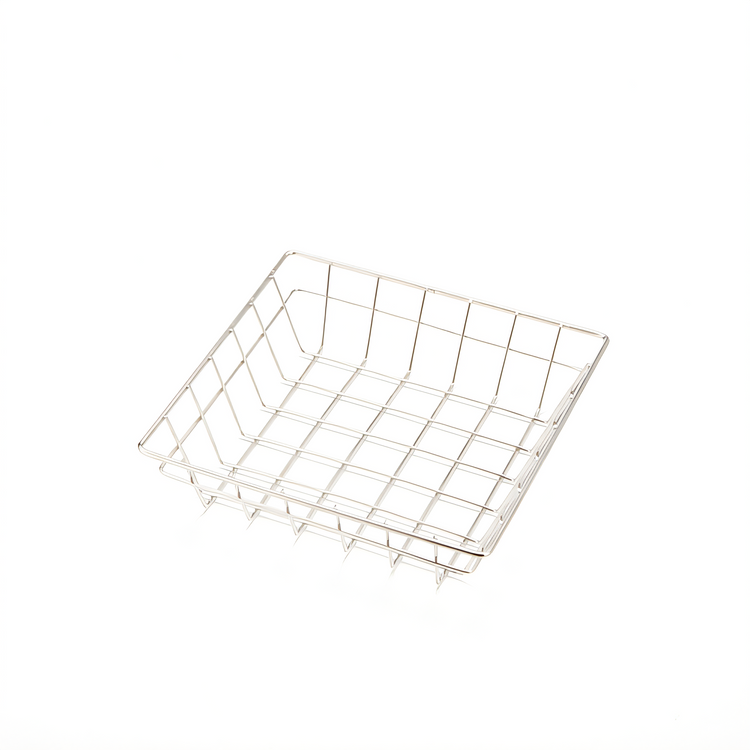 Product image #1 for American Metalcraft Square Stainless Steel Wire Grid Basket, 8 x 8 x 2 Inches