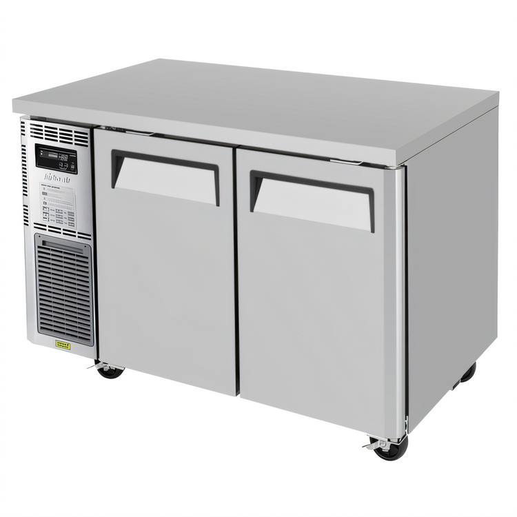 Product image #1 for Turbo Air J Series Two-Section Side-Mount Undercounter Refrigerator with Solid Doors, 9.93 Cu. Ft.