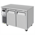 Thumbnail image #1 for Turbo Air J Series Two-Section Side-Mount Undercounter Refrigerator with Solid Doors, 9.93 Cu. Ft.