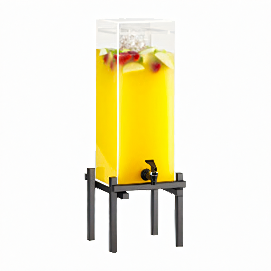Product image #1 for Cal-Mil One by One 1.5 Gallon Acrylic Beverage Dispenser with Ice Chamber and Drip Tray, Black