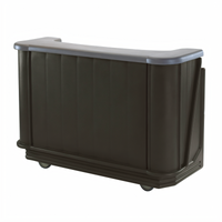 Cambro CamBar BAR650 Mid-Size Economy Portable Beverage Bar, 67-1/2 x 28-1/2 x 47-1/2 Inches, Granite Gray with Black Base