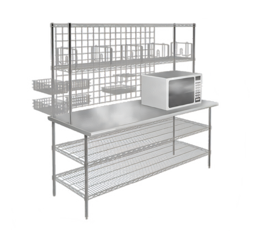 Product image #1 for Eagle Group Biscuit Workstation with Stainless Steel Top, Wire Overshelves and Undershelves