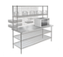 Thumbnail image #1 for Eagle Group Biscuit Workstation with Stainless Steel Top, Wire Overshelves and Undershelves