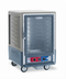 Thumbnail image #1 for Metro C5 3 Series Half-Height Low-Watt Combination Heated Holding and Proofing Cabinet with Gray Insulation Armour, Clear Polycarbonate Door, and Fixed Wire Slides