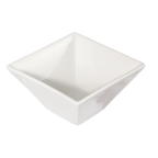 Thumbnail image #1 for Crestware Quattro QUA63 8-Inch Square Trumpet Bowl, 58 oz, Pearl White Vitrified Ceramic Case of 12