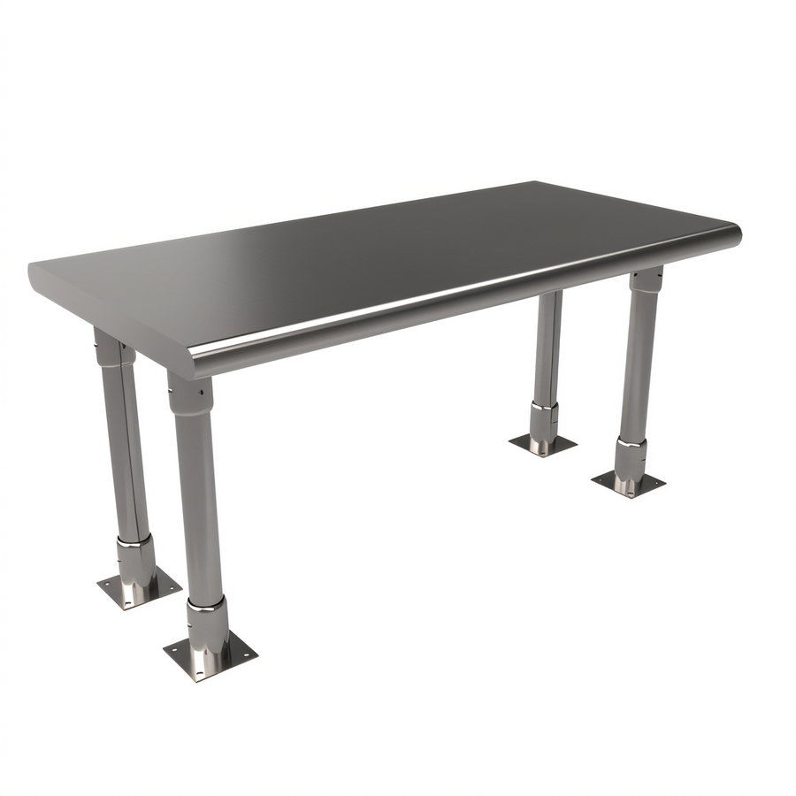 Product image #1 for BK Resources 36 Inch x 18 Inch Single Bullnose Table-Mount Overshelf