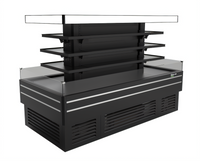Turbo Air Island Display Self-Serve Refrigerated Merchandiser, 47.9 Cu. Ft., 3-Tier, Self-Contained, Black
