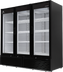 Thumbnail image #1 for Beverage-Air Marketeer MT72-1B Three-Section Reach-In Hinged Glass Door Refrigerated Merchandiser, 66.3 Cu. Ft., Black