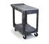 Thumbnail image #1 for Carlisle 2-Shelf Polypropylene Utility Cart with Integrated Cord Wrap, 500 lb Capacity, Gray