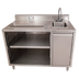 Thumbnail image #1 for BK Resources 60-Inch Stainless Steel Enclosed Cabinet Base Beverage Table with Right Sink and Urn Trough