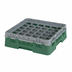 Thumbnail image #2 for Cambro Camrack Full Size 36-Compartment Glass Rack with Soft Gray Extender, Sherwood Green