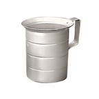 Thumbnail image #1 for Admiral Craft Equipment Corp. ALM-4 4-Quart Aluminum Graduated Measuring Cup with Contoured Lip Case of 12