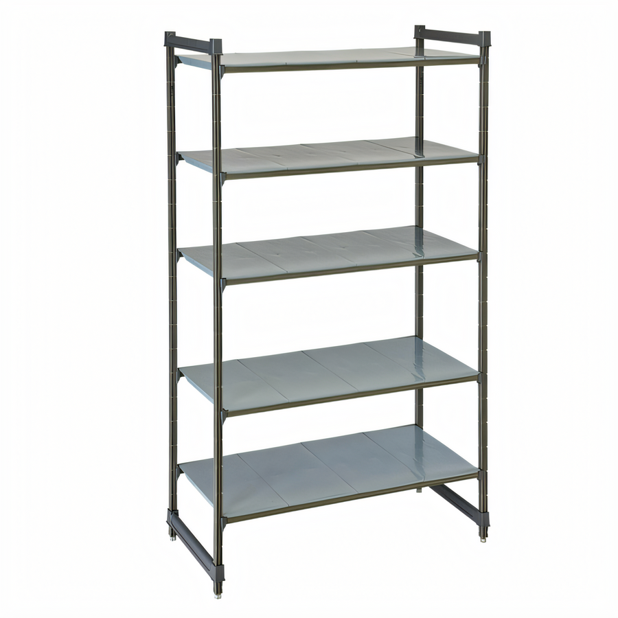 Product image #1 for Cambro Camshelving Basics Plus 5-Tier Solid Stationary Starter Polymer Shelving Unit, 21 x 60 x 84 Inches