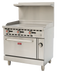 Thumbnail image #1 for Omcan Commercial Natural Gas Range with 36-Inch Griddle Plate and Standard Oven