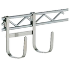 Thumbnail image #1 for Metro SmartWall HK26C Snap-On Double Hook, 3-1/2"H, Chrome, Style C