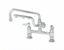 Thumbnail image #1 for T&S Brass UltraRinse 8-Inch Adjustable Center Deck Mount Mixing Faucet with 12-Inch Swing Nozzle