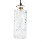 Thumbnail image #1 for Mercer Culinary Barfly M37172 5.1 oz Cut Glass Bitters Bottle with Stainless Steel Dasher Top and Cork Case of 12