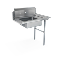 Steel Works Stainless 26-Inch x 30-Inch Right-to-Left Soiled Dish Table with 20-Inch x 20-Inch x 5-Inch Pre-Rinse Bowl