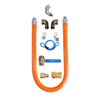 Thumbnail image #1 for BK Resources Swivel Pro BKG-GHC-10060-SW3 60-Inch x 1-Inch ID Plastic-Coated Stainless Steel Swivel Gas Hose Connection Kit