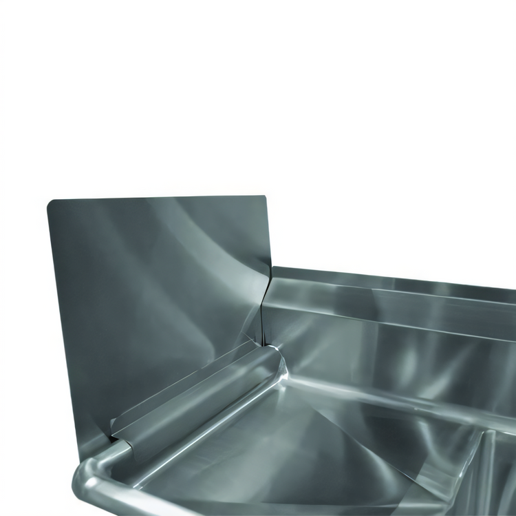 Product image #1 for Advance Tabco 12-Inch Removable Reversible Stainless Steel Side Splash for NSF Sinks and Dish Tables