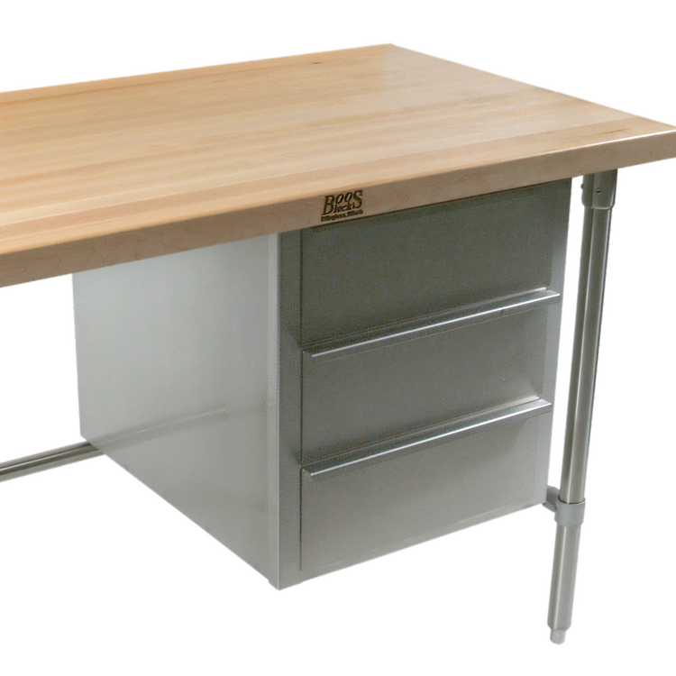 Product image #1 for John Boos 3-Tier Stainless Steel Drawer Unit for Enclosed Base Tables