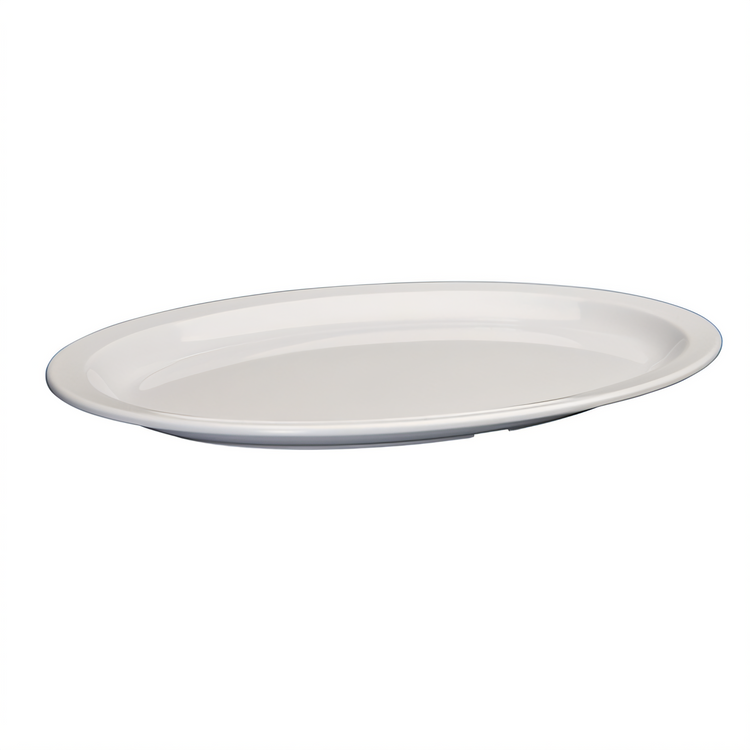Product image #1 for Winco Classic Melamine Oval Narrow-Rim Platter, 15-1/2 x 10-7/8 Inches, White