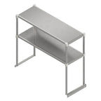 Thumbnail image #1 for John Boos OSE26FK-1284 Double-Tier Stainless Steel Work Table Overshelf, 84 x 12 Inches, 16-Gauge, Knock-Down