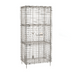Thumbnail image #1 for Metro Super Erecta Stationary Security Cage with 2 Intermediate Shelves, Stainless Steel Finish, 38-1/2 x 27-1/4 x 66-13/16 Inches