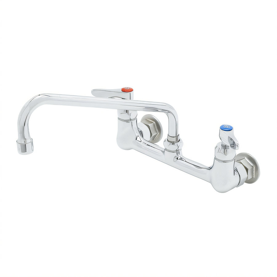 Product image #1 for T&S Brass Double Pantry Wall-Mount Faucet with 10-Inch Swivel Spout, 8-Inch Centers