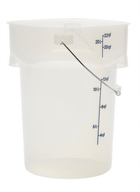 Cambro CamRound FreshPro 22 Qt Translucent Polypropylene Pail with Bail