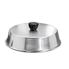 Thumbnail image #1 for American Metalcraft BA840A Aluminum Basting Cover, 8" Inner Diameter, 2" High, Black Bakelite Knob Case of 24