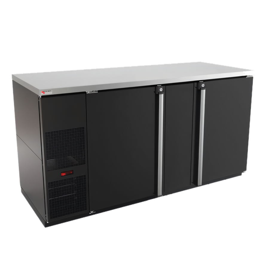 Product image #1 for Pro-Line E-Series Two-Section Refrigerated Back Bar Cooler Cabinet, 69-1/2 Inch, 28 Cu. Ft., Self-Contained