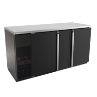 Pro-Line E-Series Two-Section Refrigerated Back Bar Cooler Cabinet, 69-1/2 Inch, 28 Cu. Ft., Self-Contained