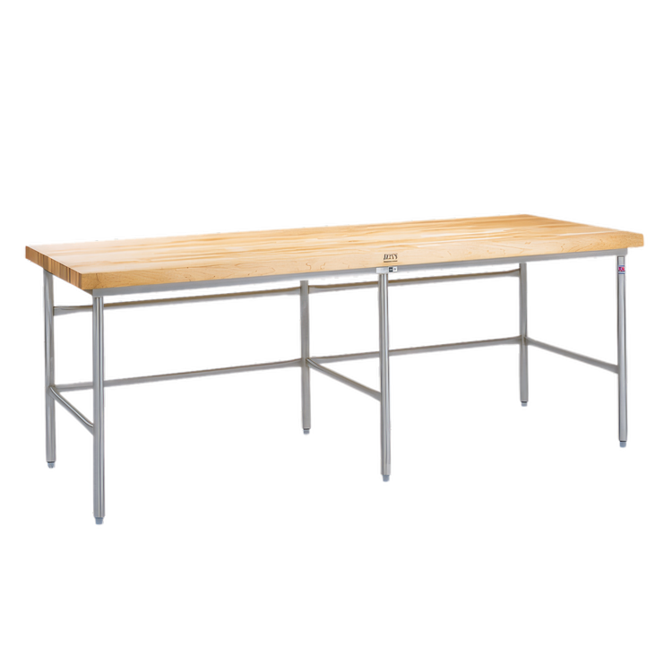 Product image #1 for John Boos Baker's Table Frame for 144 x 36 Inch Top, Stainless Steel, Welded Set-Up