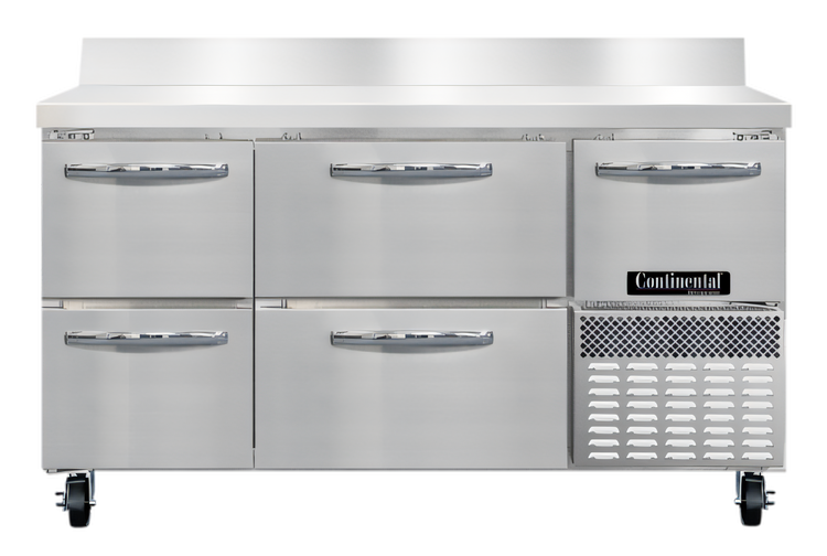 Product image #1 for Continental Refrigerator FA60NBS-D 60" Worktop Freezer with Drawers and Door