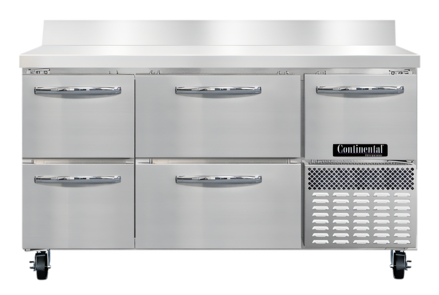 Product image #1 for Continental Refrigerator FA60NBS-D 60" Worktop Freezer with Drawers and Door