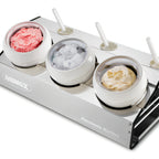 Thumbnail image #1 for Eurodib USA Nemox 0036000400R01 Countertop Cold Buffet Station, Stainless Steel, 3 x 1.5 L Double-Lined Bowls