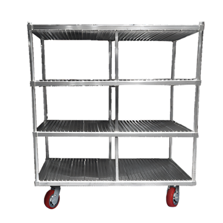 Product image #1 for Channel Manufacturing FTDR-4 Mobile 3-Tier Aluminum Tray Drying Rack, 63W x 30D x 60H