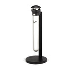 Thumbnail image #1 for Rubbermaid Commercial Products Infinity FG9W3100SSBLA Base-Mount Outdoor Cigarette Receptacle, Stainless Steel/Black, Domed Top